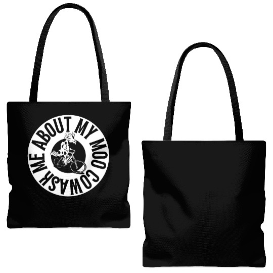 Ask Me About My Moo Cow Tote Bags (AOP)