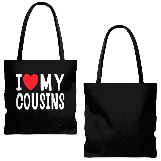 I Love My Cousins Celebrate Family Reunion Tote Bags (AOP)