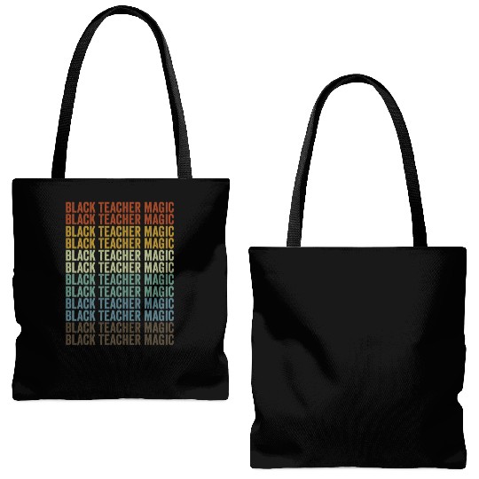 Black Teacher Magic Melanin Brown Skin Tote Bags (AOP)