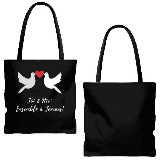 Idée cadeaux couples :Toi et moi ensemble à jamais Tote Bags (AOP)