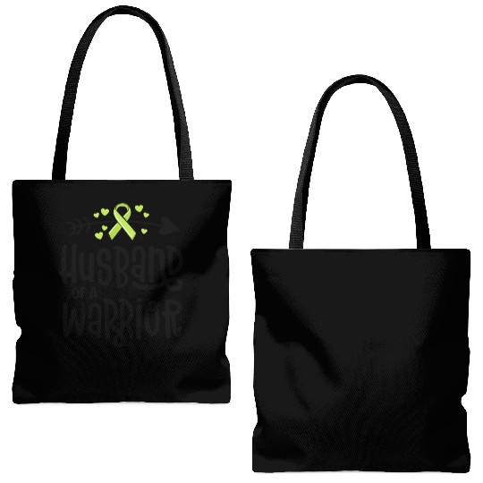 Husband Of A Warrior Lymphoma Cancer Awareness Tote Bags (AOP)