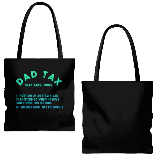 Vintage Dad Tax Definition Men Funny Father's Day Tote Bags (AOP)