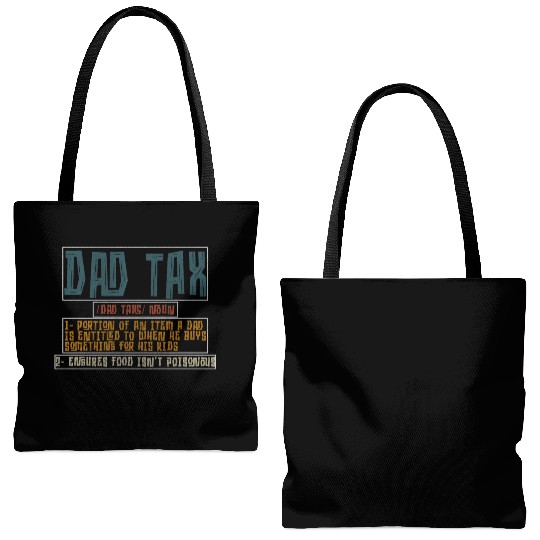 Vintage Dad Tax Definition Men Funny Father's Day Tote Bags (AOP)