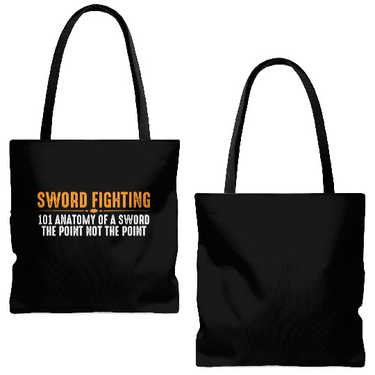 Sword Fighting 101 Anatomy Of A Sword 8 Tote Bags (AOP)