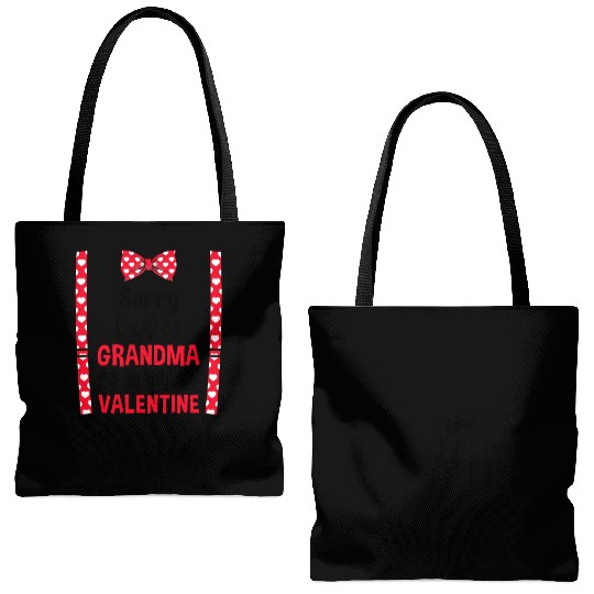Grandma Is My Valentine Grandma Kid Valentines Day Tote Bags (AOP)