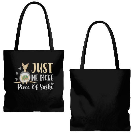 Just One More Piece Of Sushi Rolls Japanese Foodie Tote Bags (AOP)
