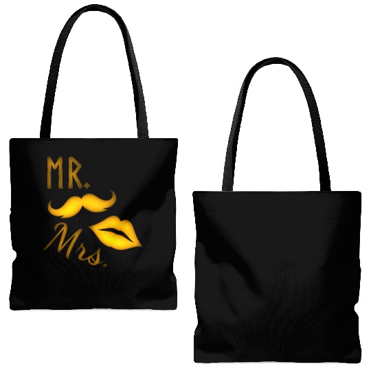 Valentine's Day Girlfriend Boyfriend Husband Tote Bags (AOP)