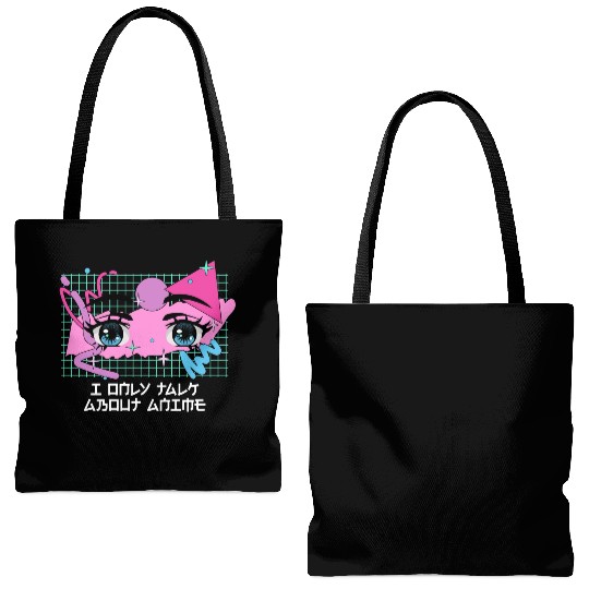 I Only Talk About Anime Kawaii Japanese Cute Japan Tote Bags (AOP)