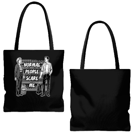 Normal people scare me Tote Bags (AOP)