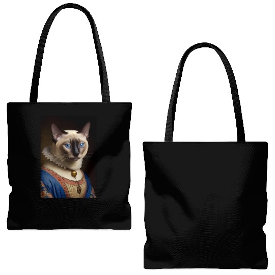 Siamese Cat Breed Portrait Royal Renaissance Anima Tote Bags (AOP)