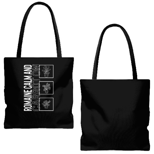 Romaine Calm And Carrot On, Garden Plant Tote Bags (AOP)