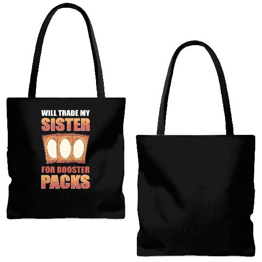 Will Trade My Sister for Booster Packs Trading Tote Bags (AOP)