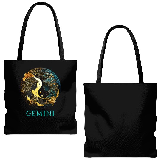 Embrace Your Gemini Identity: Gemini Pride Zodiac Tote Bags (AOP)