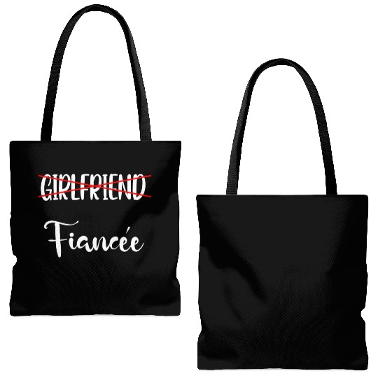 Girlfriend Fiancee Couple Engagement Engaged Tote Bags (AOP)