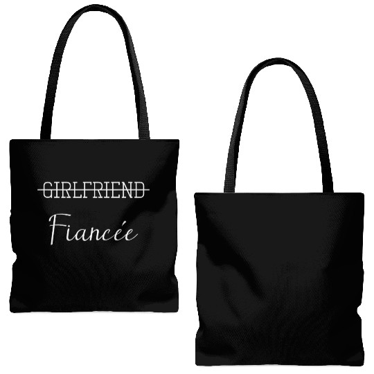 Girlfriend Fiancee Couple Engagement Engaged Tote Bags (AOP)
