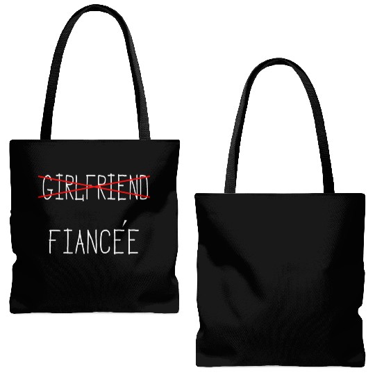 Girlfriend Fiancee Couple Engagement Engaged Tote Bags (AOP)