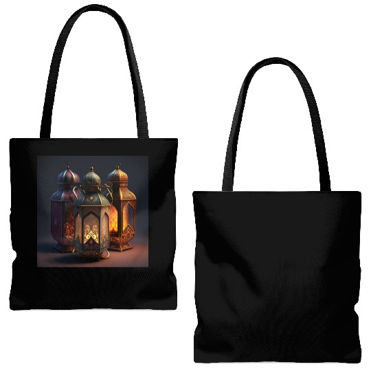 Ramadan lanterns hyper realistic hyper details Tote Bags (AOP)