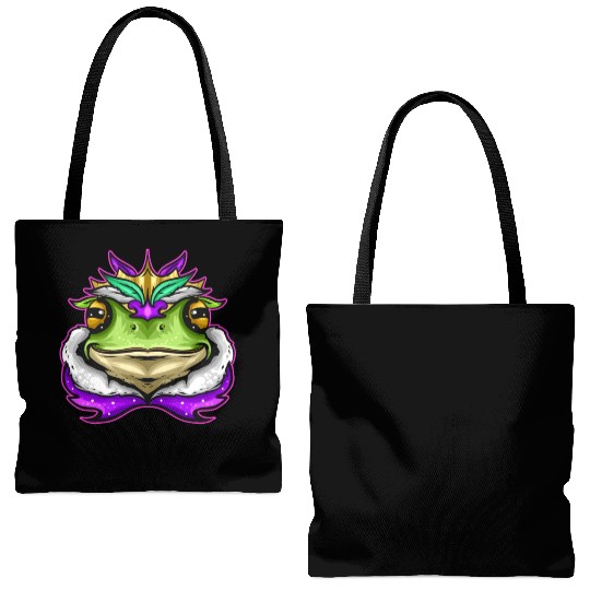 Frog King Or Frog Prince With Royal Fur For Mardi Tote Bags (AOP)