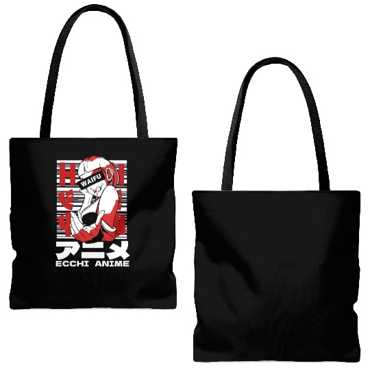 Japanese Ecchi Anime Aesthetic Waifu Manga Girl Tote Bags (AOP)
