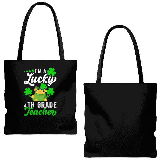 I'm a Lucky 4th Grade Teacher St Patrick's Tote Bags (AOP)