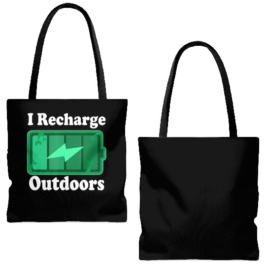 Nature Lover Outdoors Quote Tote Bags (AOP)