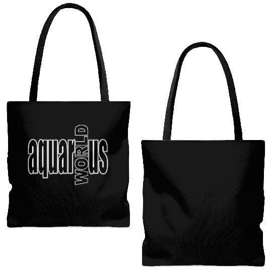 Aquarius WORLD bw Tote Bags (AOP)