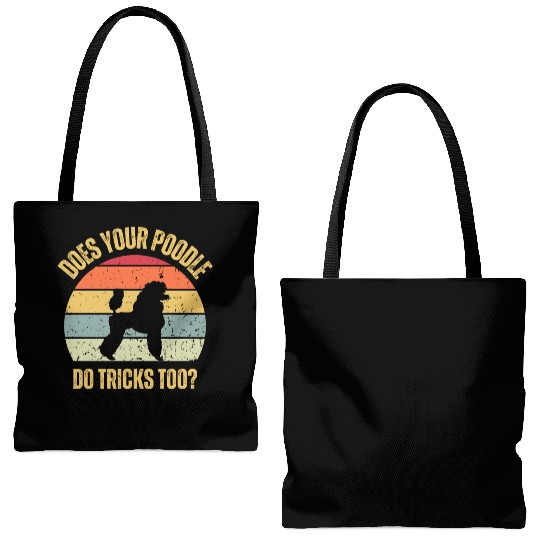 Does Your Poodle Do Tricks Too Tote Bags (AOP)