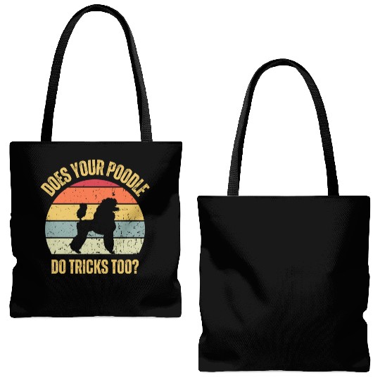 Does Your Poodle Do Tricks Too Tote Bags (AOP)
