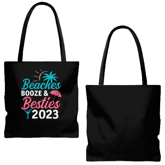 Beaches Booze Besties 2023 Holiday Spring Break Tote Bags (AOP)