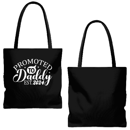 Promoted to daddy 2024 daddy to be Tote Bags (AOP)