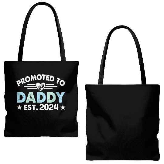 Promoted to daddy 2024 daddy to be Tote Bags (AOP)