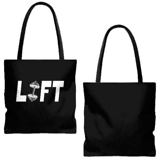 Lift - Lifting Gym Quote Tote Bags (AOP)