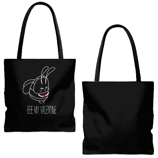Bee my valentine Tote Bags (AOP)