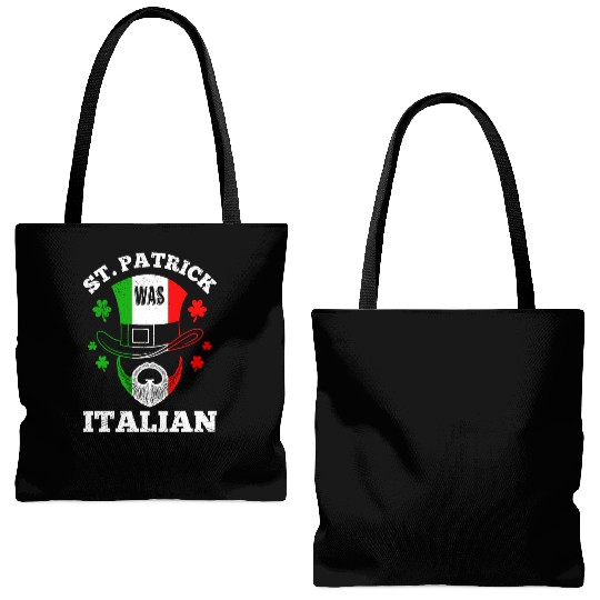 St Patrick was Italian St Patrick's Day Ireland Tote Bags (AOP)