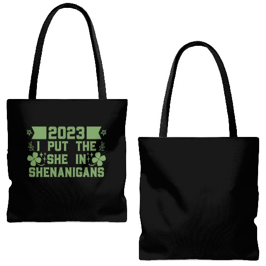 I put the She in Shenanigans St Patrick's Day Tote Bags (AOP)