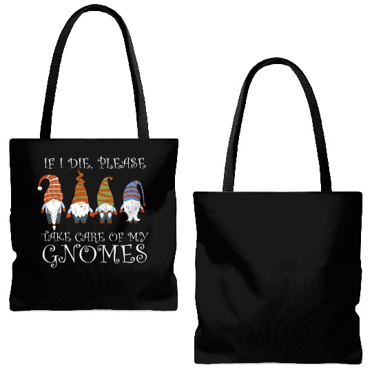 Gnomes - Gnome Collecting - Gnome Collector Tote Bags (AOP)