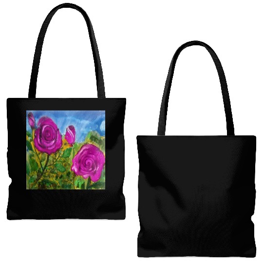 Hand Painted Roses Tote Bags (AOP) Tote Bags (AOP) Mugs Tote Bags
