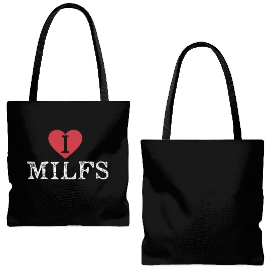 I Heart Milfs Tote Bags (AOP)