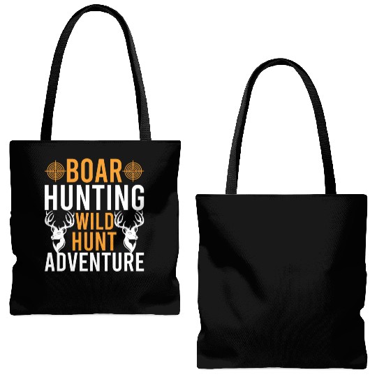 Boar Hunting Wild Hunt Adventure Tote Bags (AOP)