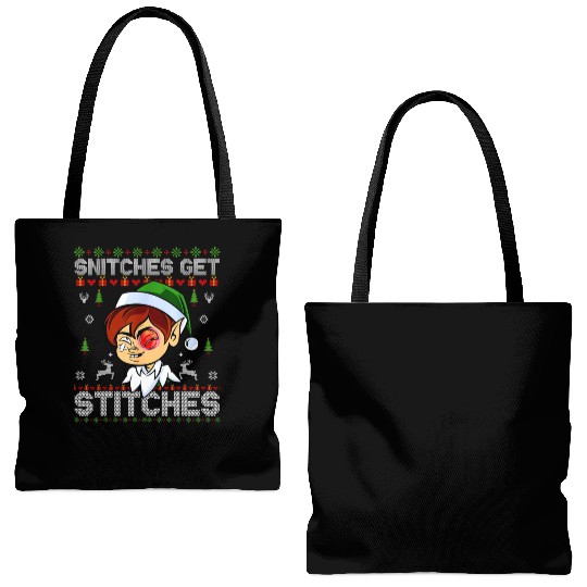 Warrior 12 Snitches Get Stitches Tote Bags (AOP)