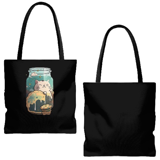 Cat in the Cookie Jar Tote Bags (AOP)