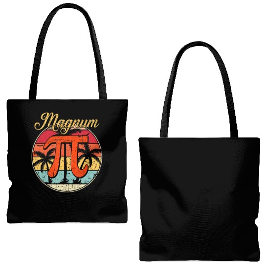 Magnum Pi Math Pi Day Retro Tote Bags (AOP)