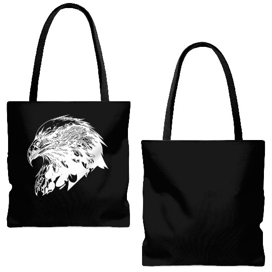 Elegant Eagle In Vintage T Tattoo Style Tote Bags (AOP)