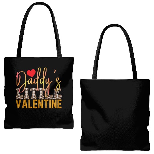 Daddy s Little Valentine Sublimation Tote Bags (AOP)