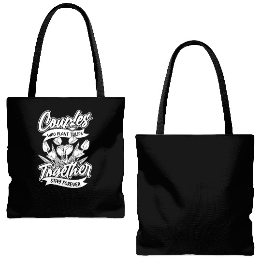 Tulip Gardening Couple Tote Bags (AOP)