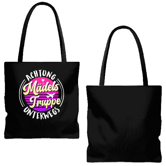 Warning girls trip in progress Spring Break Tote Bags (AOP)