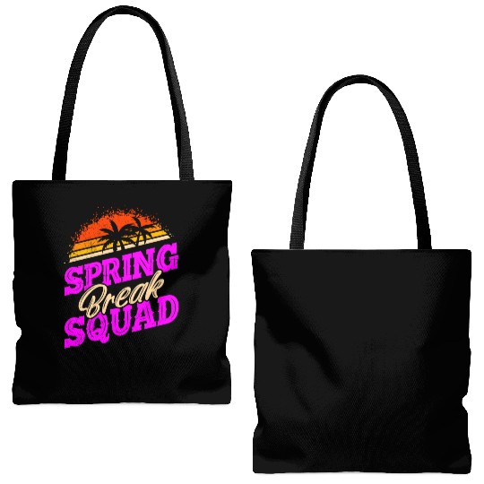 Spring Break Squad Vacation Friends Spring Break Tote Bags (AOP)