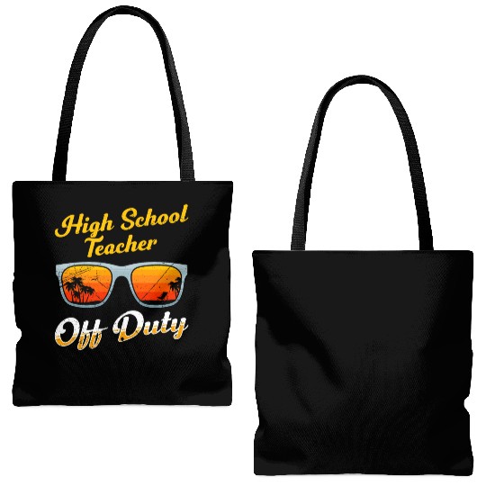 High school teacher off duty vacation teacher Tote Bags (AOP)