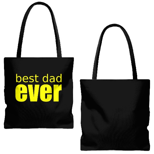 best dad ever - retro Tote Bags (AOP) green - fathers day -