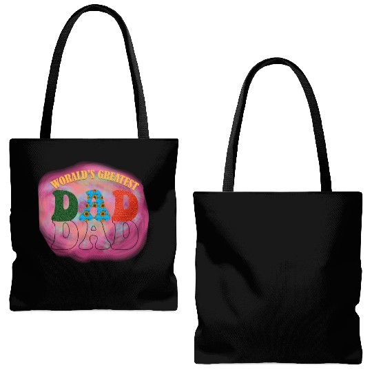 WORALDS GREATEST DAD Sublimation Tote Bags (AOP)